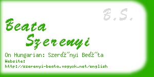 beata szerenyi business card